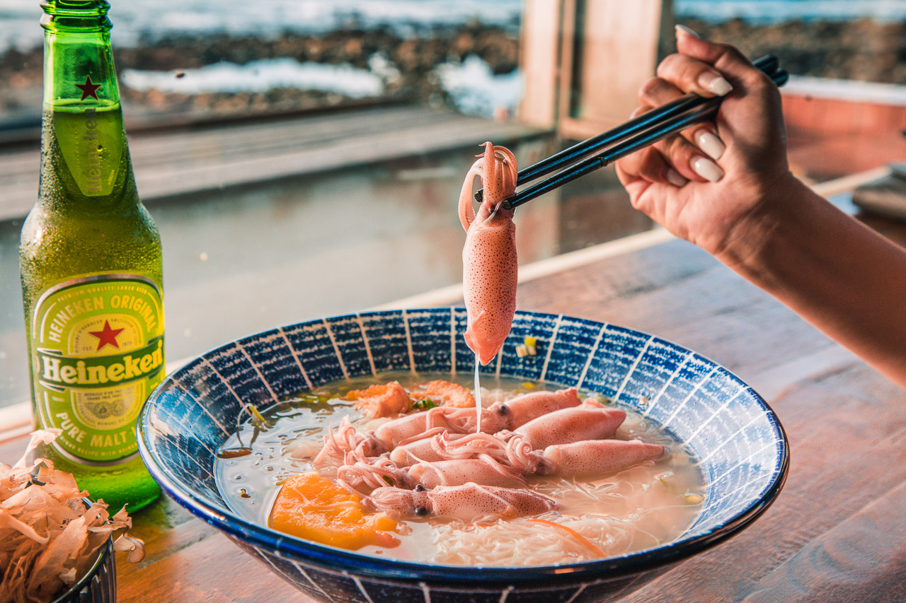 石門美食,北海岸美食,石門景觀餐廳,石門小卷米粉,北海岸小卷米粉,北海岸景觀咖啡,靠北邊叢山曉