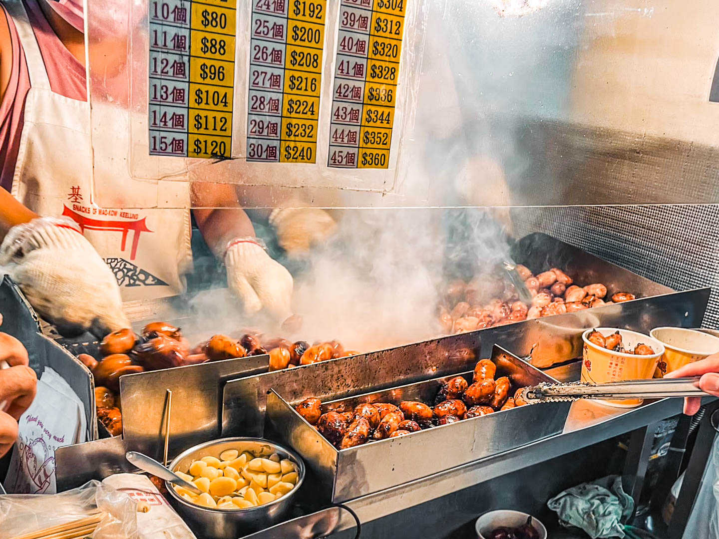 基隆夜市美食,世盛一口吃香腸