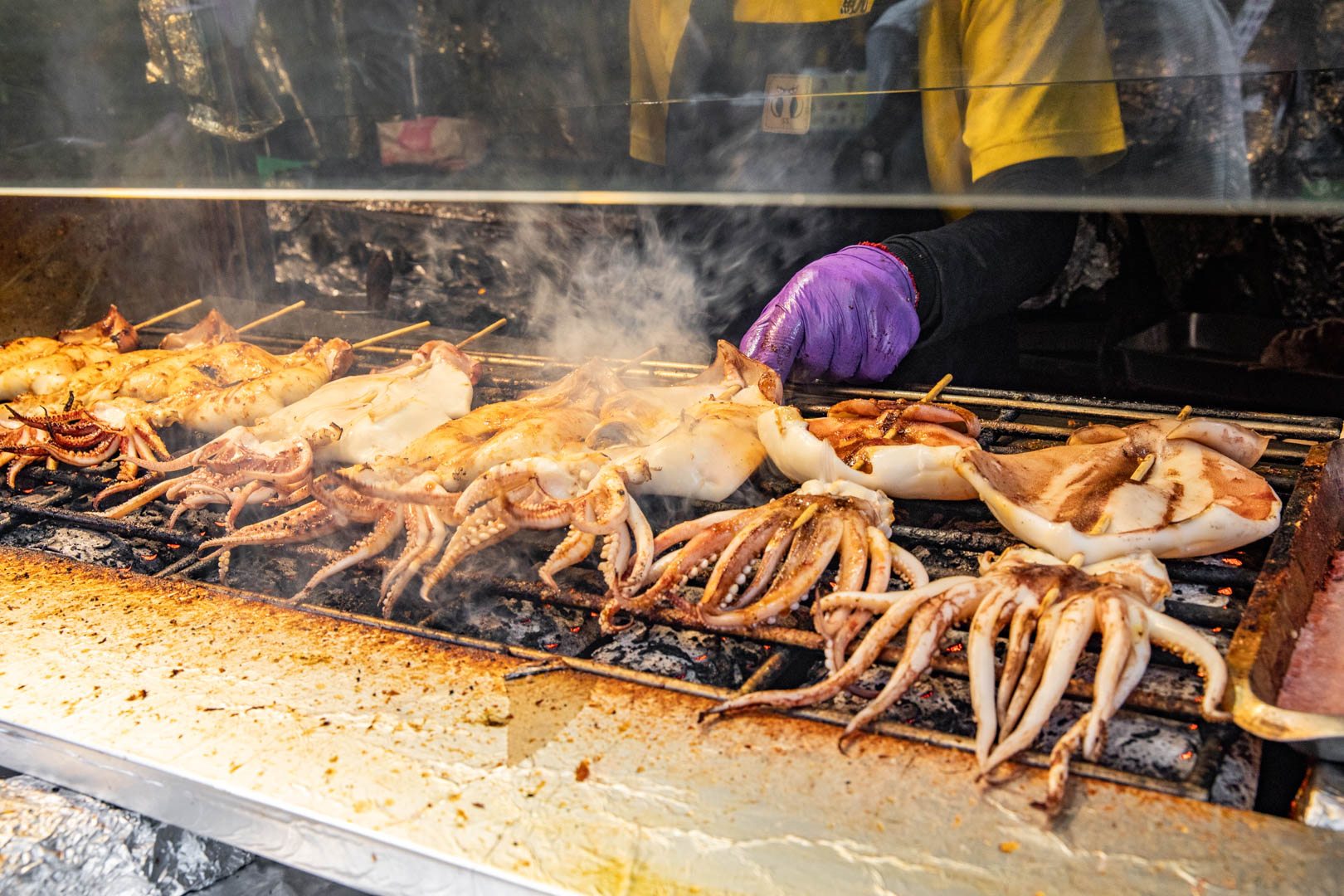 鹿港美食,鹿港正宗魷魚王烤大卷