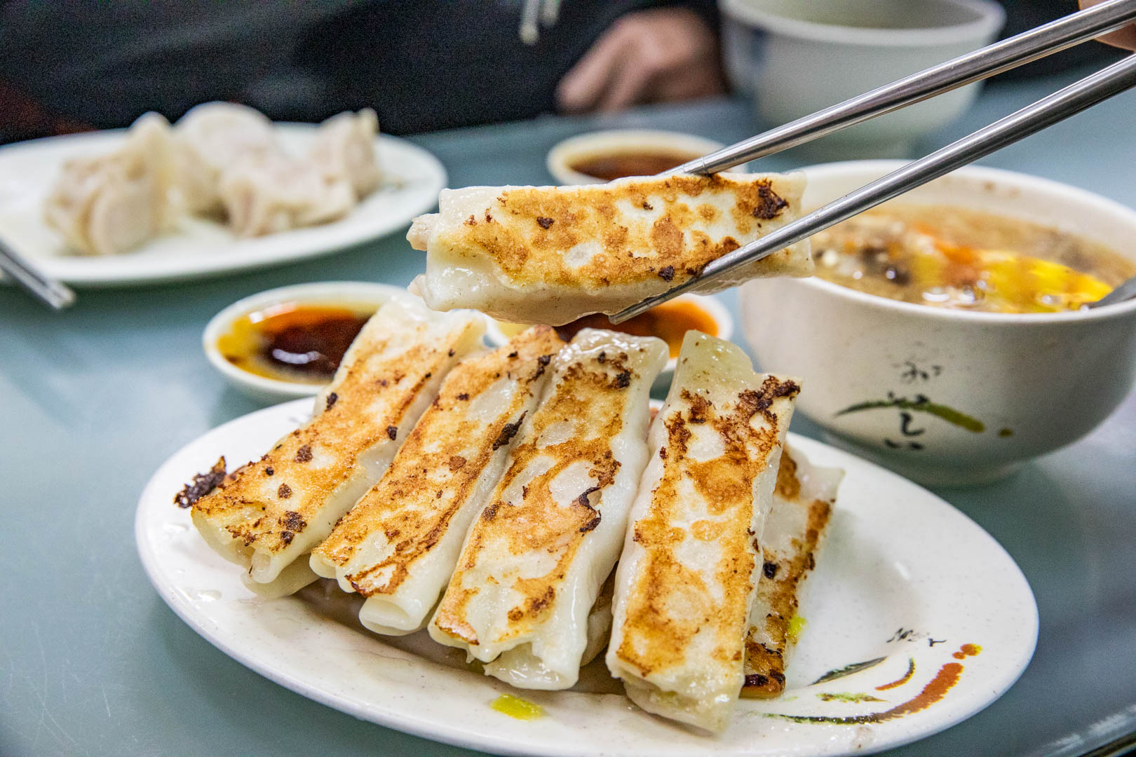 寧夏夜市美食,馥陽鍋貼水餃專賣店