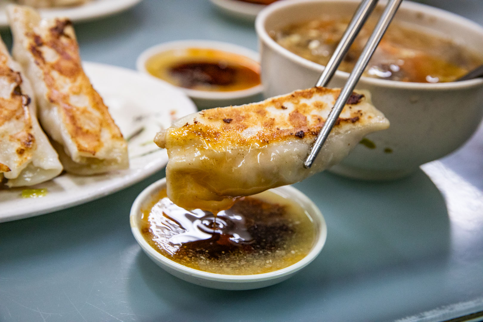 寧夏夜市美食,馥陽鍋貼水餃專賣店