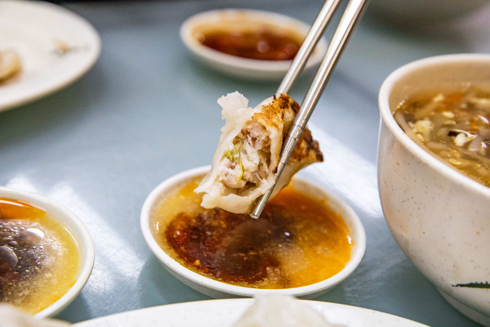 寧夏夜市美食,馥陽鍋貼水餃專賣店